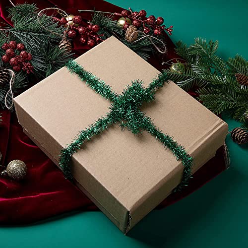 Glitter Metallic Tinsel Garland Ribbon (6 Rolls, 33 Yards) - Christmas Decor