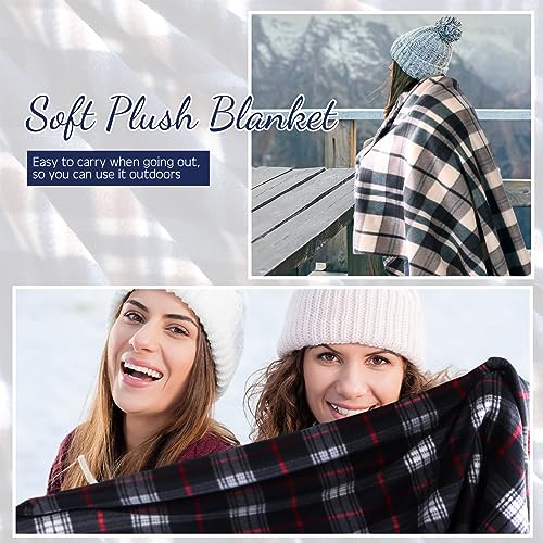 Newwiee 15Pcs Buffalo Plaid Christmas Throw Blankets 50 x 60 in Soft Plush