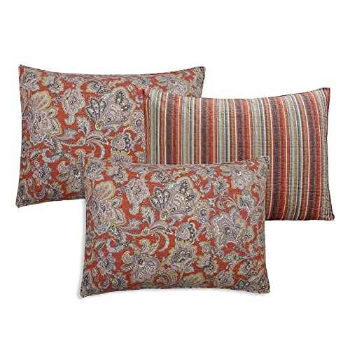 6-Piece Reversible Cotton Daybed Set - Vintage Floral Paisley Bedding
