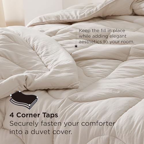 Bedsure Queen Down Alternative Comforter - All Season Duvet Insert (88x88")