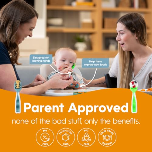 Baby Feeding Training Spoons 3-Pack Stage 1 and Stage 2 Neutrals