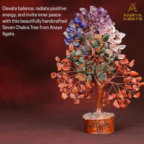 7 Chakra Crystal Tree of Life Set - Healing Necklace & Bracelet