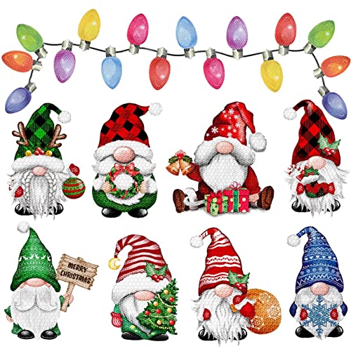 BORAMDO Gnome Christmas Reflective Car Magnets Set - 30Pcs, Variation Gnome-01