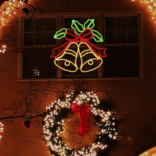 33-inch LED Christmas Bell Wall Decoration with 11 Lighting Modes