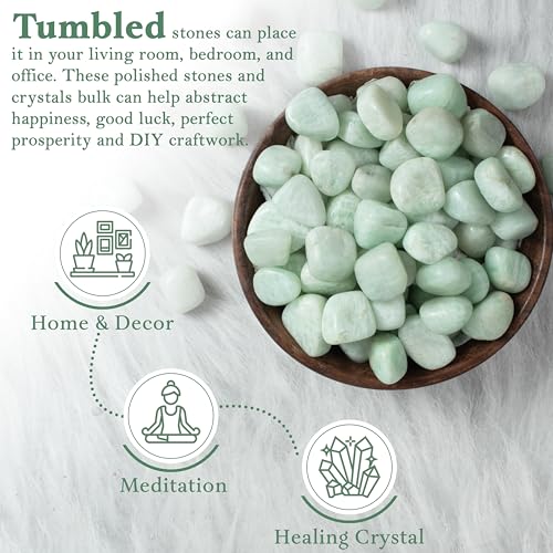 Natural Crystal Tumbled Stones Kit - 2000+ Carats for Reiki and Meditation