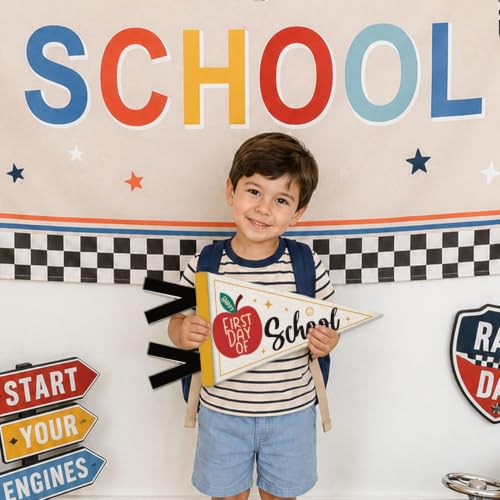 First Day of School Felt Pennant Flag Banner - Back to School Photo Prop