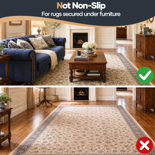 Felt Rug Pad 8x10 Ft, 1/2 Inch Thick Cushioned Carpet Underlay