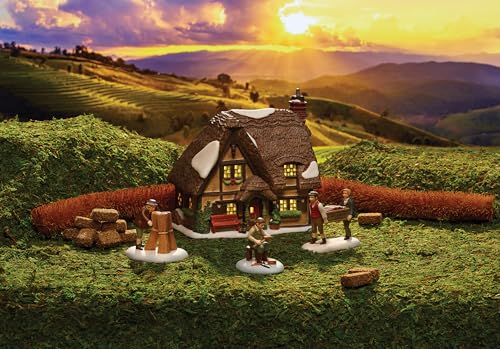 Dickens Village Master Thatcher's Cottage Lit Porcelain Building, 6.5 Inch