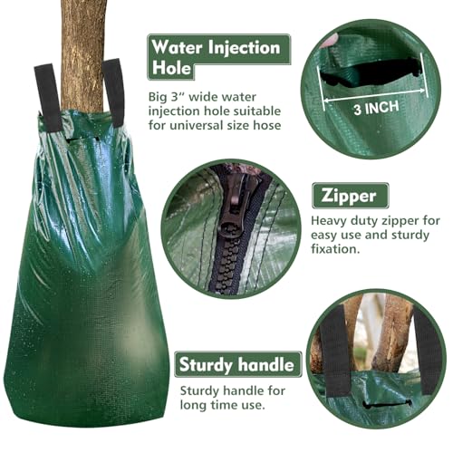 20-Gallon Slow Release Tree Watering Bag - Heavy-Duty PVC Drip Irrigation