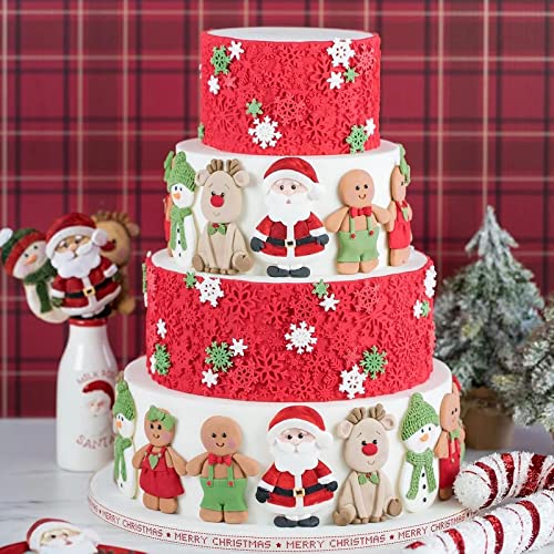 G-49 Christmas Fondant Mold Set — Santa, Reindeer & Snowman Silicone Molds