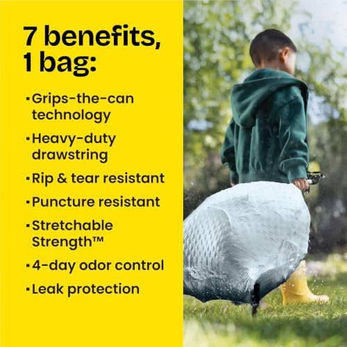 Glad ForceFlex Tall Kitchen Trash Bags 13 Gallon Gain Original 110 Count