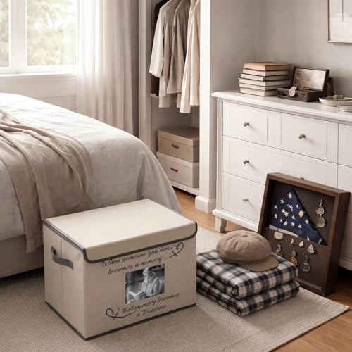 Memories Keepsake Box with Photo Frame - 16x12x12 Celebration of Life Box