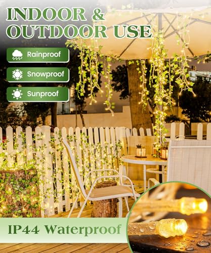 84Ft Artificial Ivy Garland with 80 LED String Lights and Remote Control