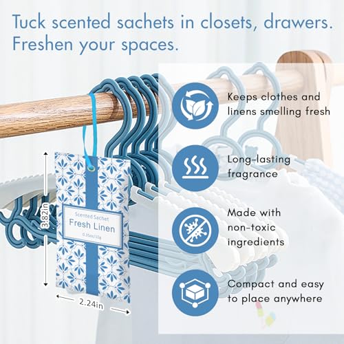 Linen Scented Sachets for Drawers and Closets, 14-Pack Home Fragrance Bags
