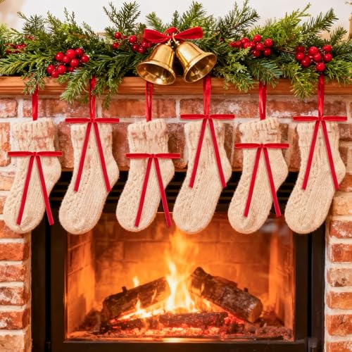 Red Velvet Bows for Christmas Tree 30 Pack 5x7 Inches - Holiday Decor & Gift Wrap - RedWORD