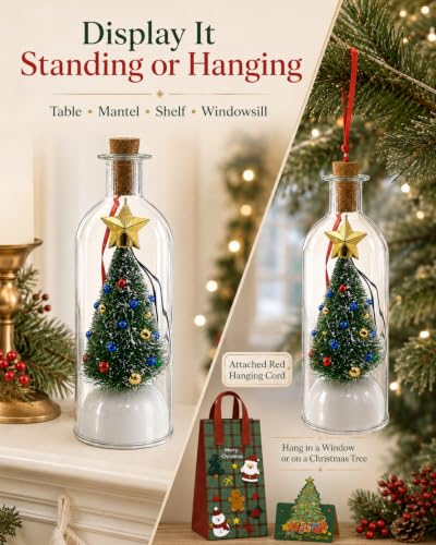 2PCS Recordable Christmas Tree Ornament, 20-Second Voice Message Keepsake