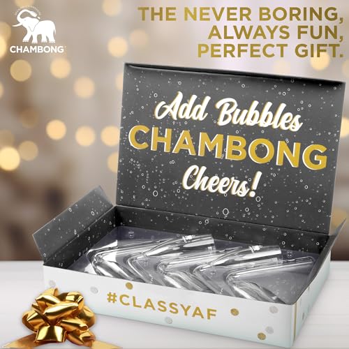 Chambong Champagne Flute Shooters 5-Piece Party Pack - Shatterproof Bachelorette Favors