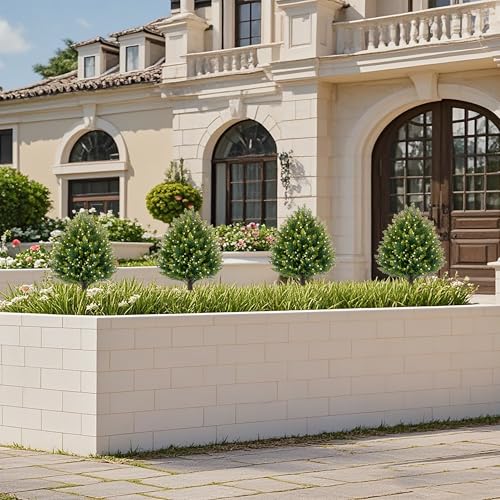 21-Inch Artificial Cedar Topiary Trees for Outdoor Entryway, 2-Pack