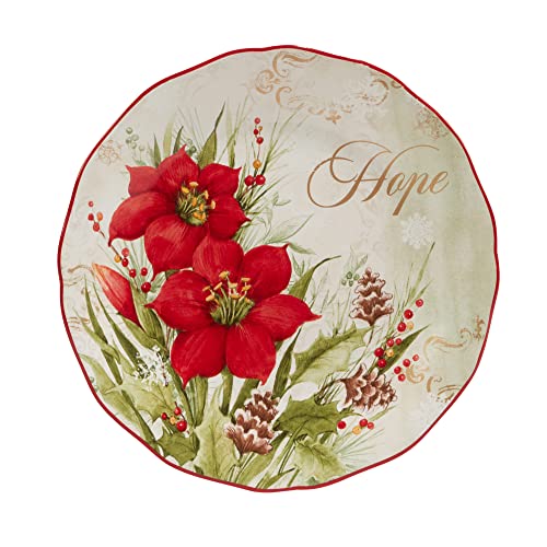 Certified International Winter's Medley Medium 8.5" Salad & Dessert Plates Set of 4