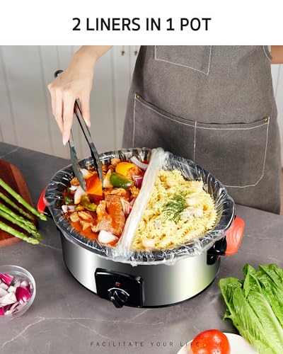 Disposable Slow Cooker Liners (30 Pack) - Fits 3 to 8 QT Pots, Leak-Proof