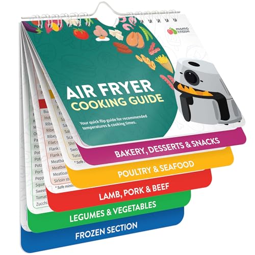 Magnetic Air Fryer Cheat Sheet Booklet - Quick Reference Cooking Guide