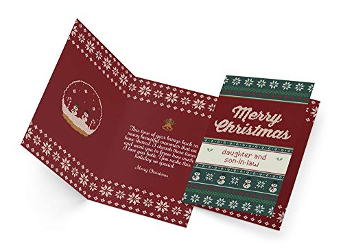 Christmas Card for Daughter and Son-in-Law - Made in USA Eco-Friendly Thick Card Stock