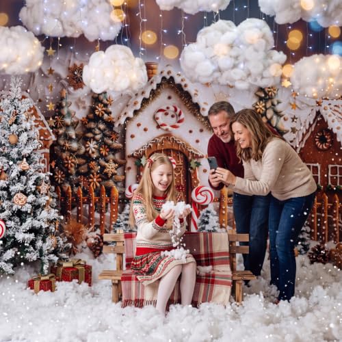Fluffy White Artificial Snow Fiber for Christmas & Winter Village - 14.11 oz