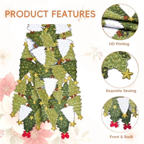 Ritgssi Christmas Tree Table Runner 13"x108" Winter Holiday Table Decor