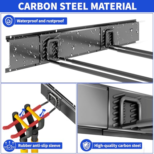 48-Inch Heavy Duty Garage Tool Organizer Wall Mount Steel Rack