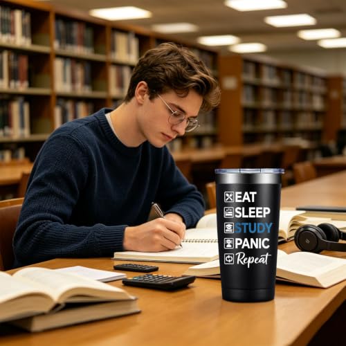 BIRGILT College 20oz Tumbler - Black, Double Wall Stainless Steel