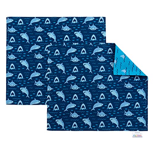 Reusable Cotton Placemats for Kids - 15x13 Inch Machine Washable Set of 2