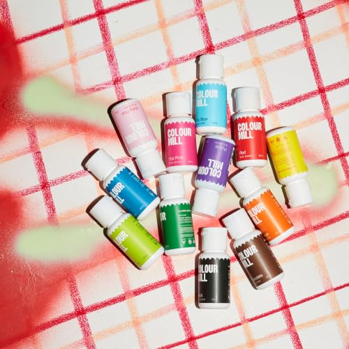 Colour Mill Oil Blend Food Coloring Kickstarter 12 Pack - 20ml Each, Vibrant Food Coloring Set for Baking
