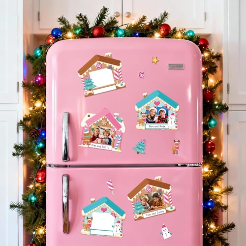 WATINC Gingerbread Magnetic Picture Frame Craft Kit 114pcs for Kids DIY Holiday