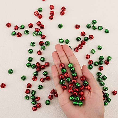 LUTER Christmas Jingle Bells 100pcs Small Holiday Ornaments for Decorations