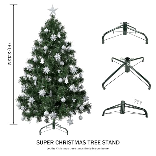Heavy-Duty Folding Christmas Tree Stand for 3-7 ft Artificial Trees