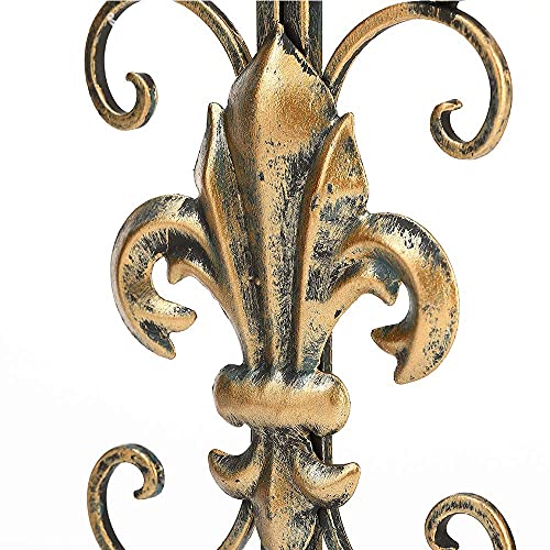 Over the Door Wreath Hangers 2-Pack - 16.5-Inch Antique Gold Metal Hooks