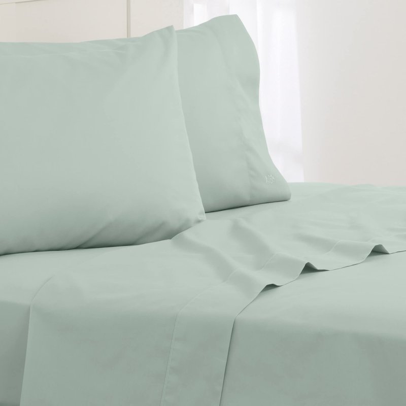 Southern Tide Cotton Twill 200 Thread Count 4-Piece Queen Size Sheet Set - 100% Cotton - Soft & Cozy - Bed Sheet Set - Deep Pocket - Easy Care - Green Sheet Set (Queen, Green)