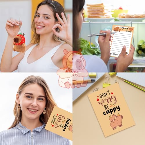 Capybara Lover Gift Set - 10 Pieces: Capybara Themed Cup, Tote Bag, Makeup Bag, Socks, Hairband, Sticky Notes, Earrings & Greeting Card