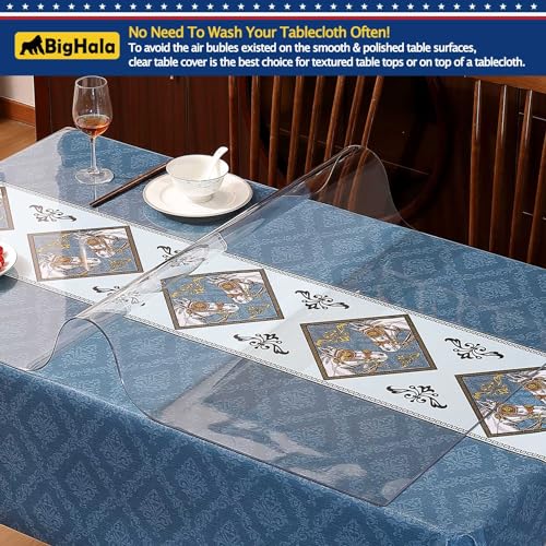 24x48 Inch Clear PVC Table Protector - Heavy Duty Waterproof Desk Pad