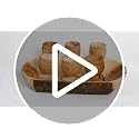 Hand-Carved Olive Wood Communion Cup Set with Bread Tray