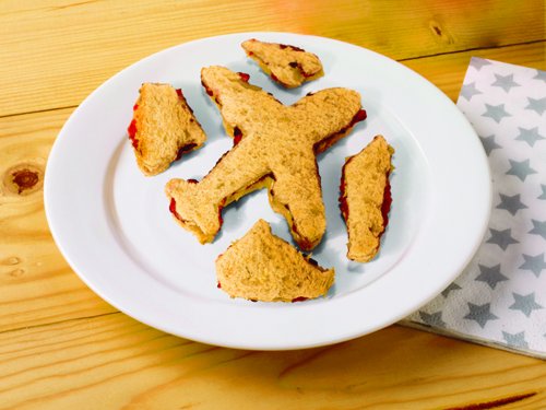 Kids Sandwich Cutter Plane & Clouds Shape - Food Waste-Free Lunch Tool for Kids