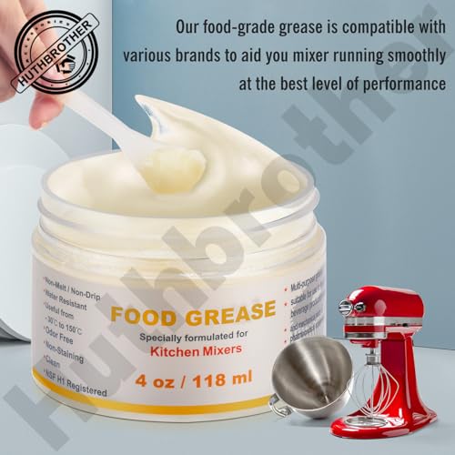 4 oz Food-Grade Grease for Stand Mixer with Gasket and Spatula