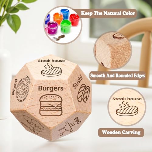 Food Dice Stocking Stuffers for Men Women - Family & Couples Game