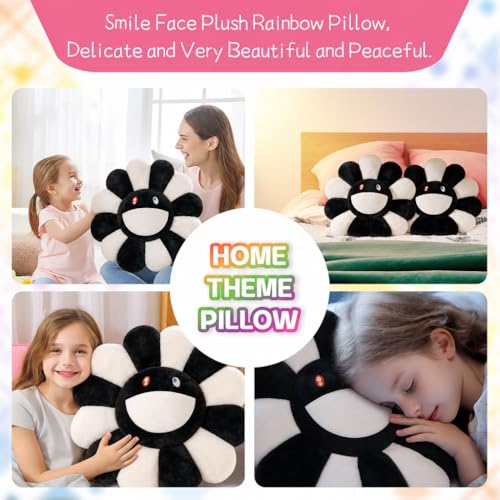Plush Flower Floor Pillow - Soft Velvet Sunflower Cushion for Home Decor