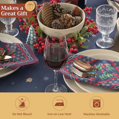 Maison d' Hermine Christmas Joy 14.5" x 108" Double Layer Cotton Table Runner