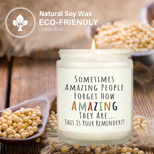 "You're Amazing" Lavender Scented Candle - Inspirational Gift for Women