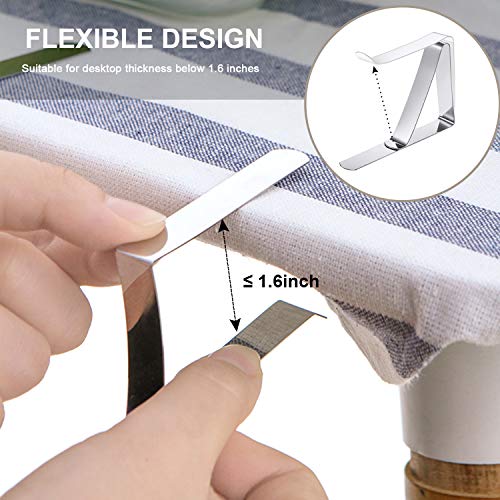 30-Pack Stainless Steel Tablecloth Clips for Picnic and Outdoor Tables