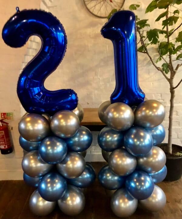Number 1 Balloon - Night Blue 40 Inch First Birthday Decoration for Boys & Girls