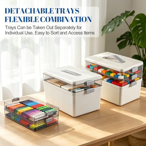 3-Tier Medicine Storage Box with 7-Day Pill Organizer & Handle