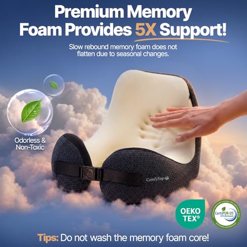 Versatile Travel Neck Pillow with Memory Foam - 9 Positions